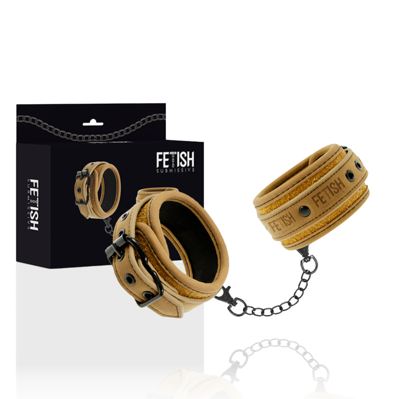 Fetish Submissive Origin - Algemas De Couro Veganas Com Forro De Neoprene