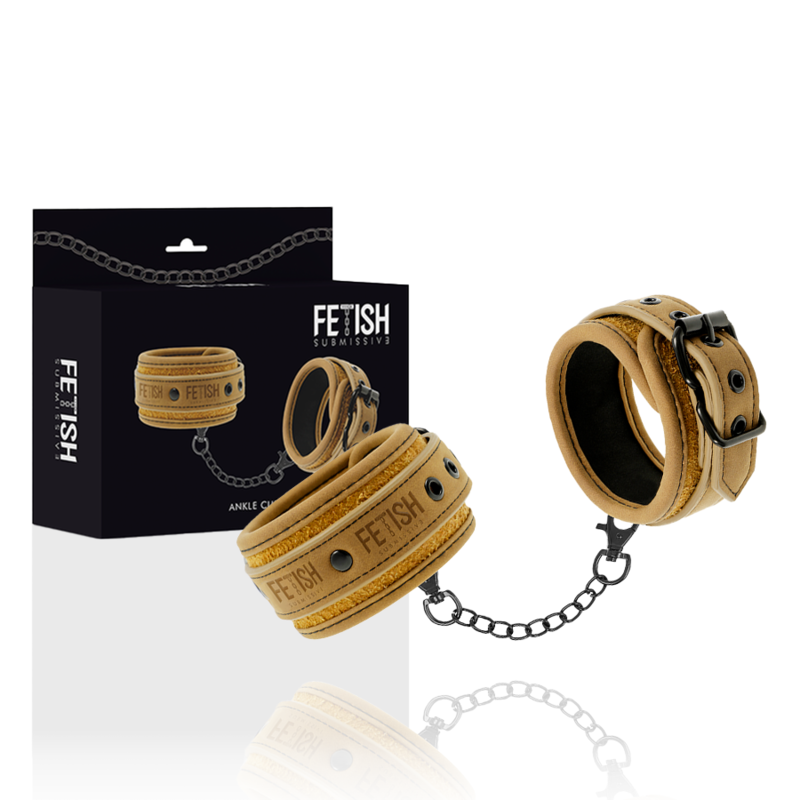 Fetish Submissive Origin - Punhos De Tornozelo De Couro Vegano Com Forro De Neoprene