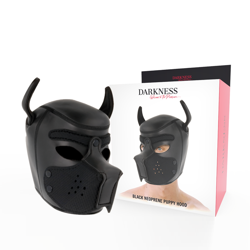DARKNESS - CAPUZ CANINO EM NEOPRENE COM FOCINHEIRA REMOVÍVEL TAM. M