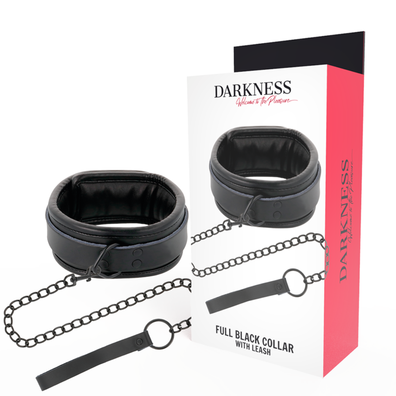 Darkness - Colar Preto Com Corrente