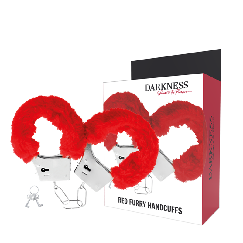 Darkness - Algemas De Metal Forro Vermelho