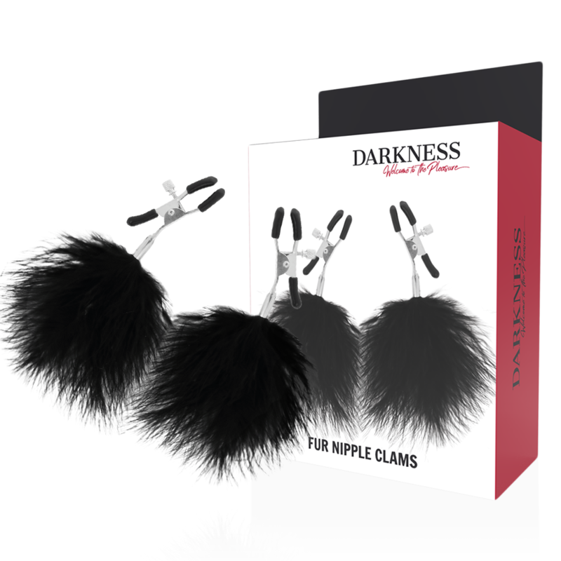 DARKNESS - PINÇAS PARA MAMILOS COM PELUCIA
