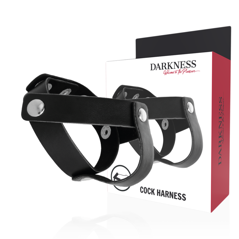 DARKNESS - ANEL DE COURO PARA PÊNIS E TESTÍCULOS