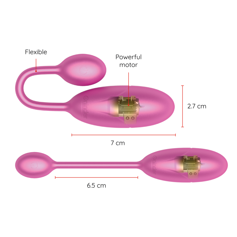 ONINDER - DENVER PINK VIBRATING EGG 7 X 2.7 CM WITH APP