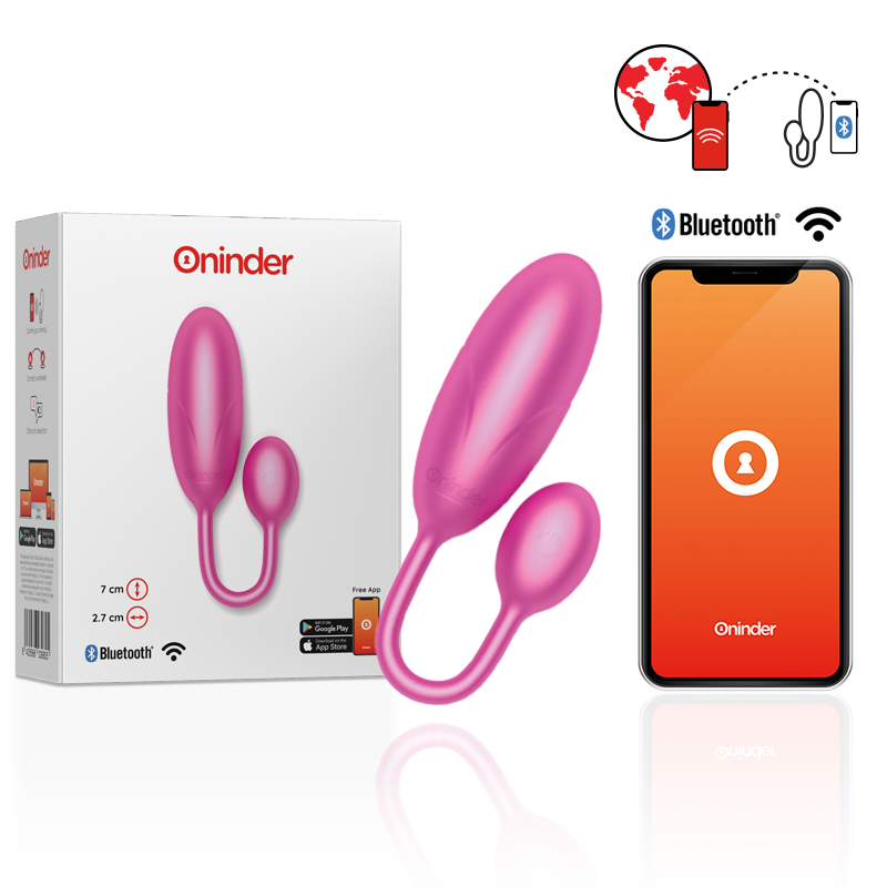 ONINDER - DENVER OVO VIBRADOR ROSA 7 X 2.7 CM COM APP