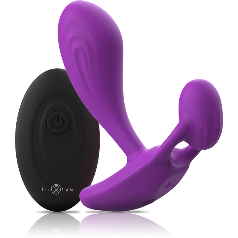INTENSE - SHELLY DUO ANAL-PERÍNEO, VAGINAL-CLITÓRIS REMOTO ROXO