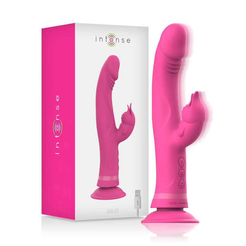 INTENSE - JULIO VIBRADOR RABBIT EM SILICONE ROSA