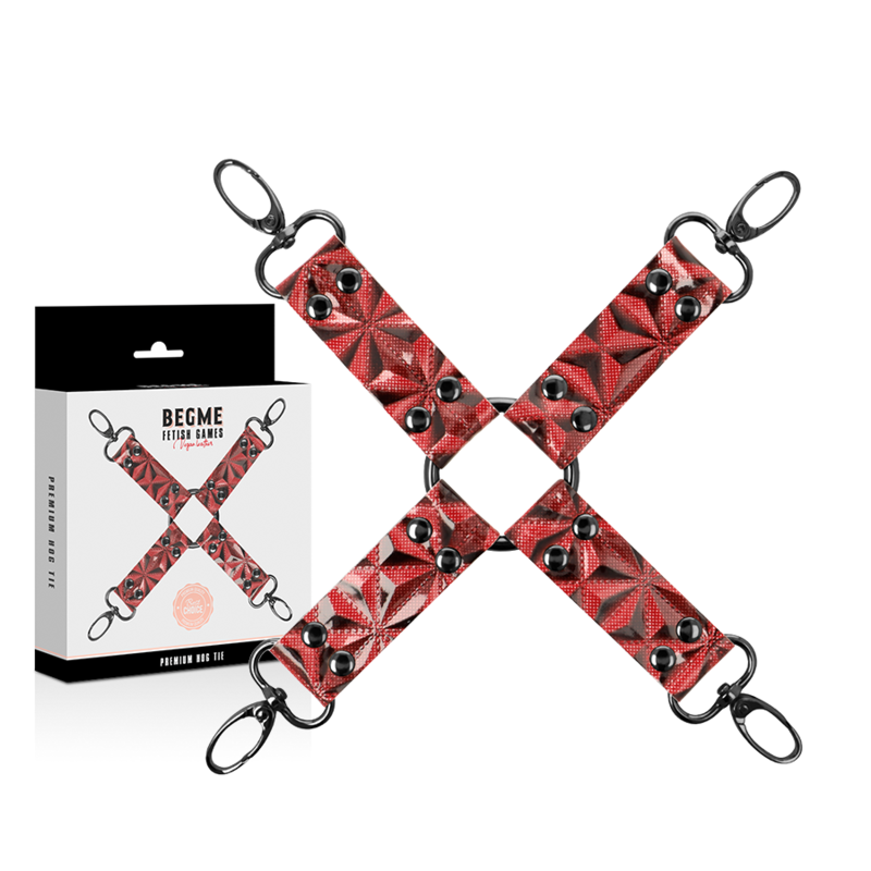 Begme - Gravata De Porco De Couro Vegano Premium Red Edition