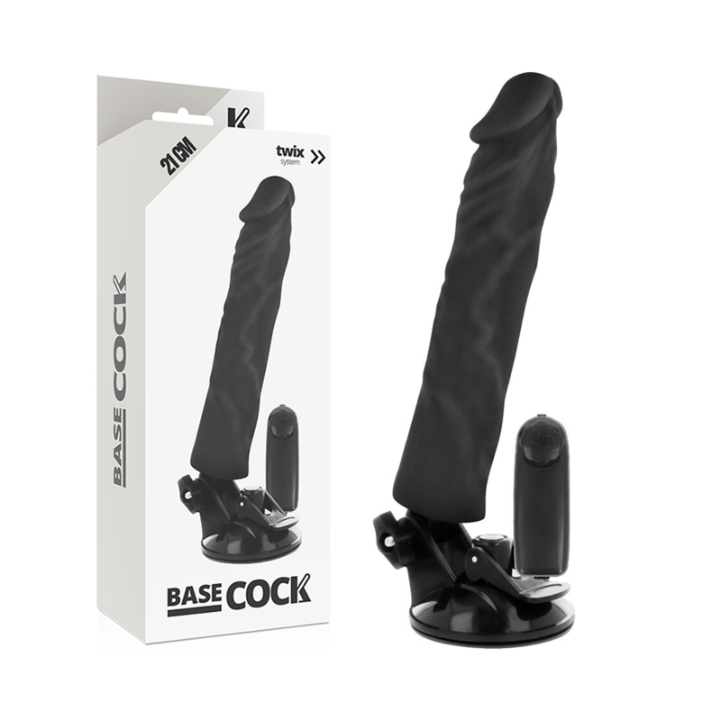 BASECOCK - VIBRADOR REALISTA COM CONTROLO REMOTO NATURAL 21 CM -O- 4 CM