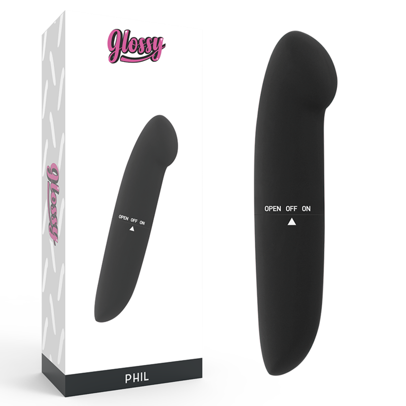 Glossy - Vibrador Phil Preto