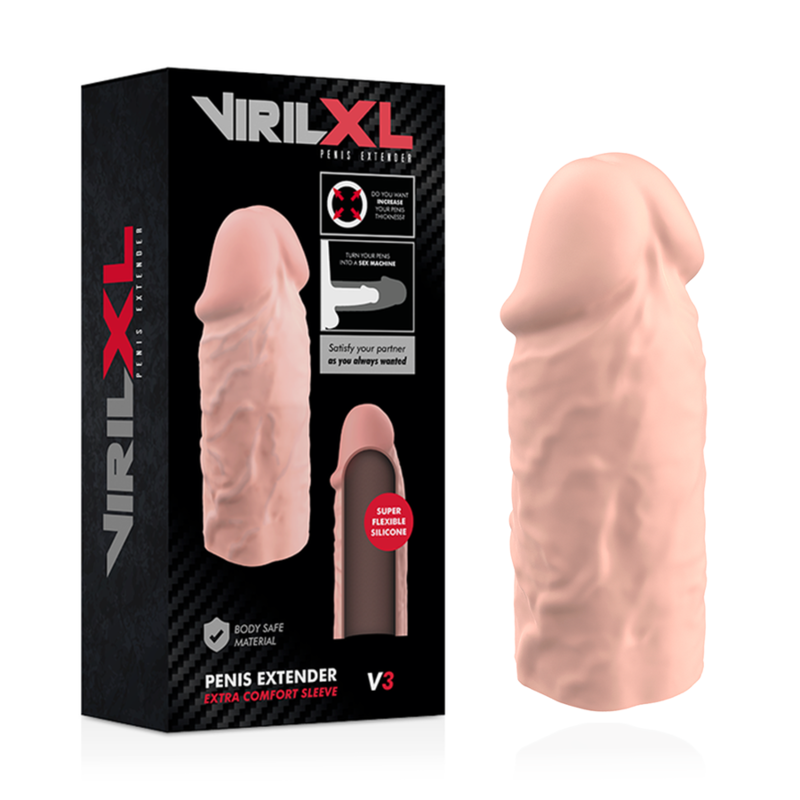 VIRILXL - EXTENSÃO DE PÊNIS LIQUID SILICONE V3 NATURAL
