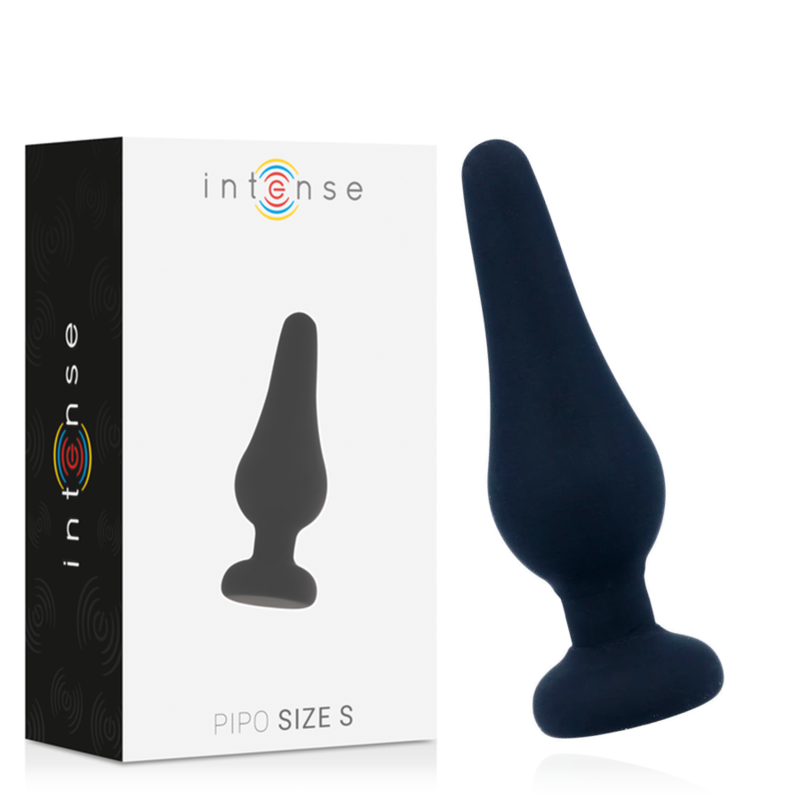 INTENSE - PLUG ANAL PIPO S EM SILICONE PRETO 9.8 CM - Sex Shop Sexy