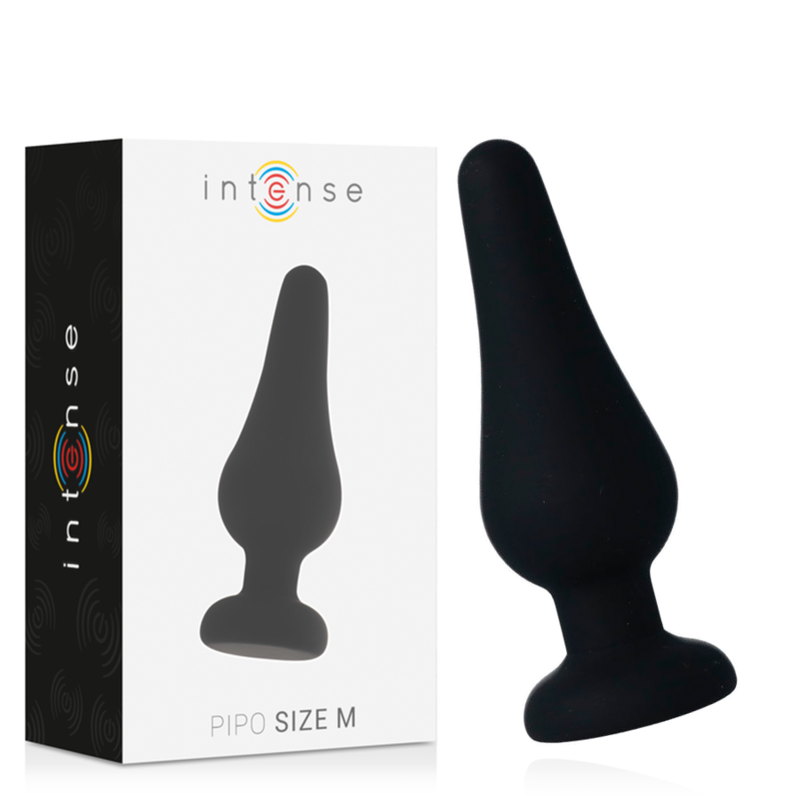 INTENSE - PLUG ANAL PIPO M EM SILICONE PRETO 11 CM - Sex Shop Sexy