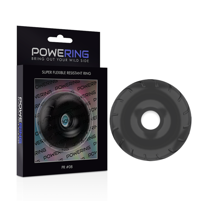 POWERING - ANEL PÊNIS SUPER FLEXÍVEL E RESISTENTE 5 CM PR08 PRETO