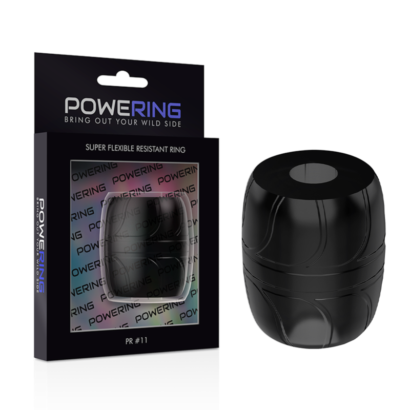 POWERING - ANEL PÊNIS SUPER FLEXÍVEL E RESISTENTE 5 CM PR11 PRETO