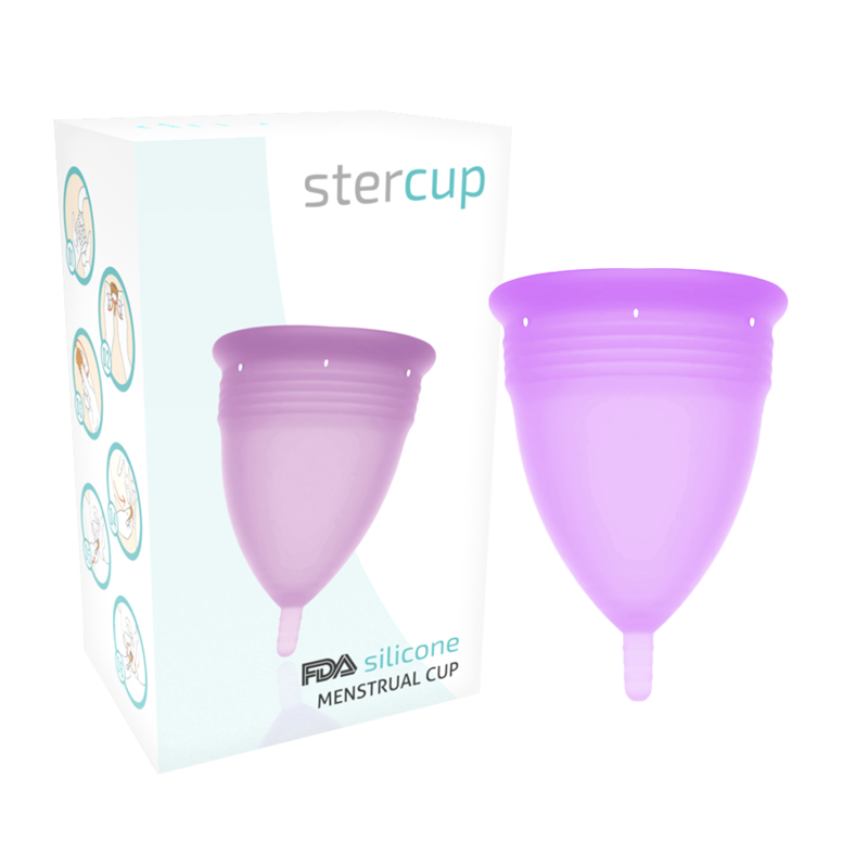 STERCUP - COPO MENSTRUAL FDA SILICONE LILÁS - TAMANHO L