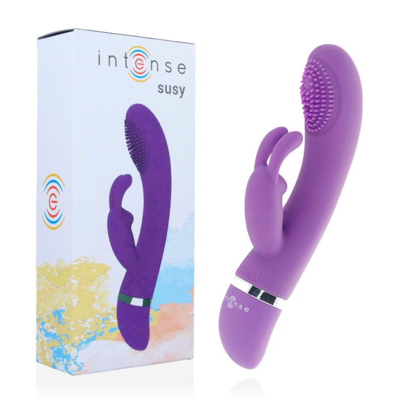 INTENSE - SUSY VIBRADOR OSCILANTE SILICONE COELHO LILÁS - Sex Shop Sexy
