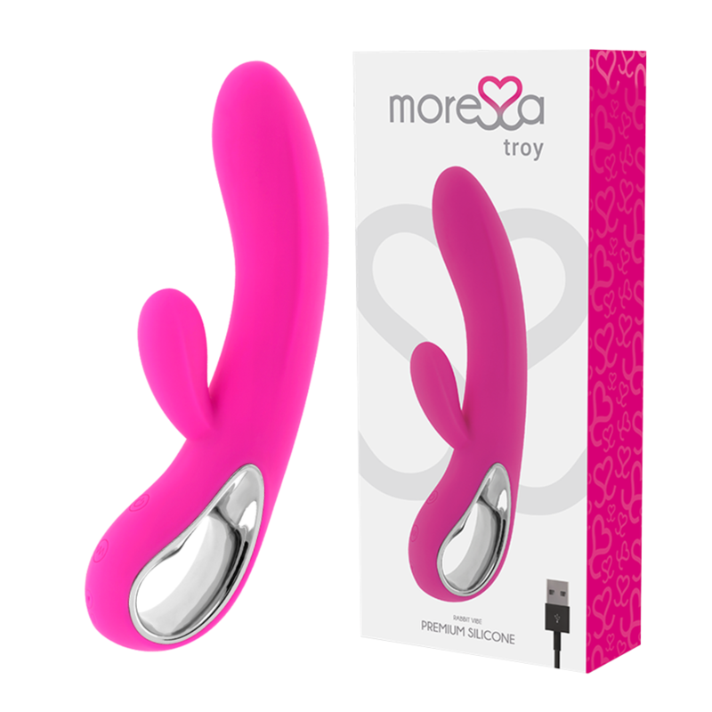 MORESSA - TROY ESTIMULADOR PONTO G E CLITÓRIS PREMIUM SILICONE RECARREGÁVEL
