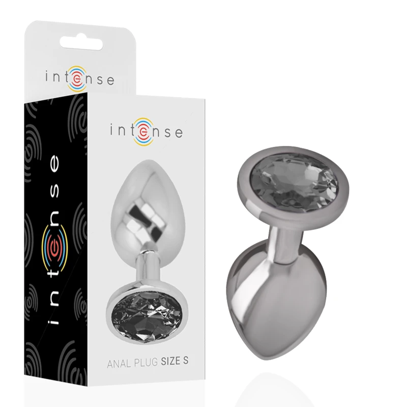PLUG ANAL METAL ALUMÍNIO COM CRISTAL - Sex Shop Sexy