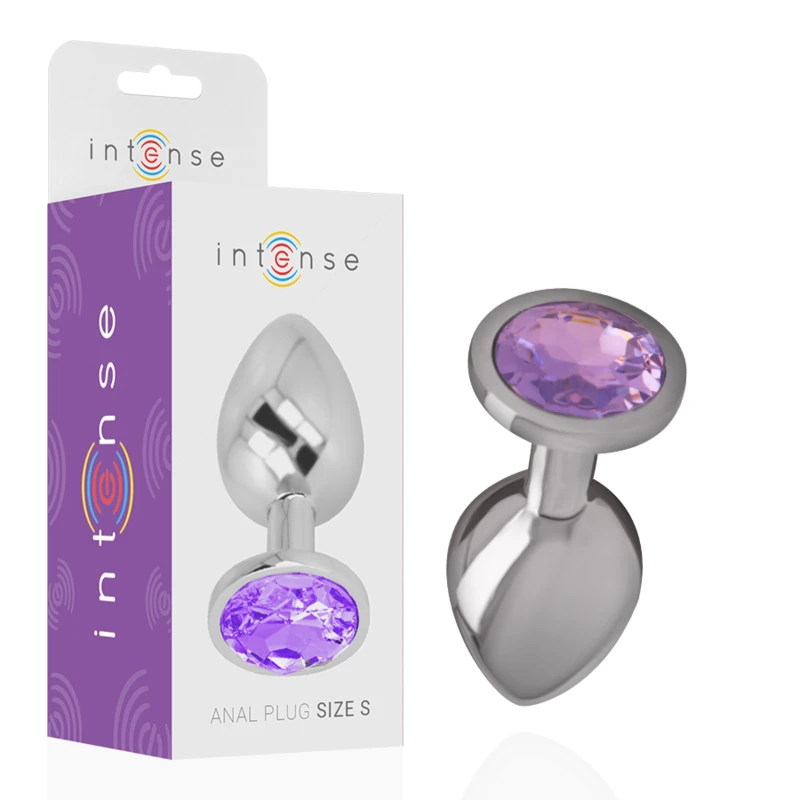PLUG ANAL METAL ALUMÍNIO COM CRISTAL VIOLETA - Sex Shop Sexy