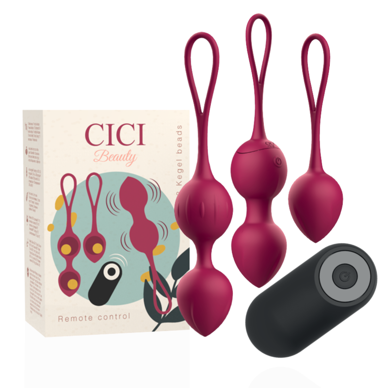 CICI BEAUTY - BOLAS KEGEL VIBRADORAS EM SILICONE PREMIUM COM CONTROLO REMOTO