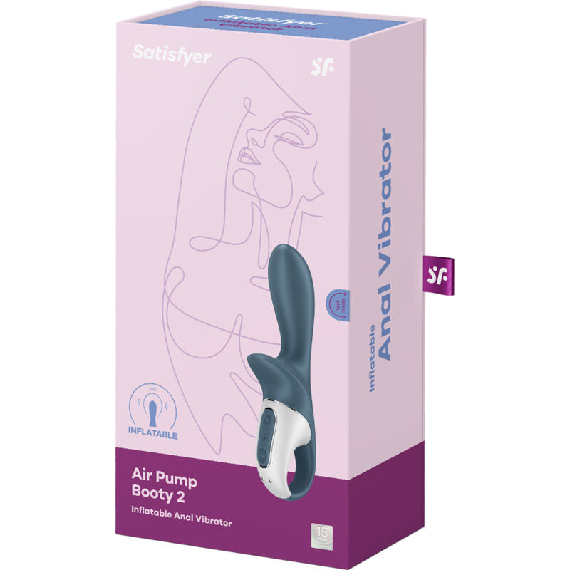 SATISFYER - AIR PUMP BOOTY 2 CINZA ESCURO