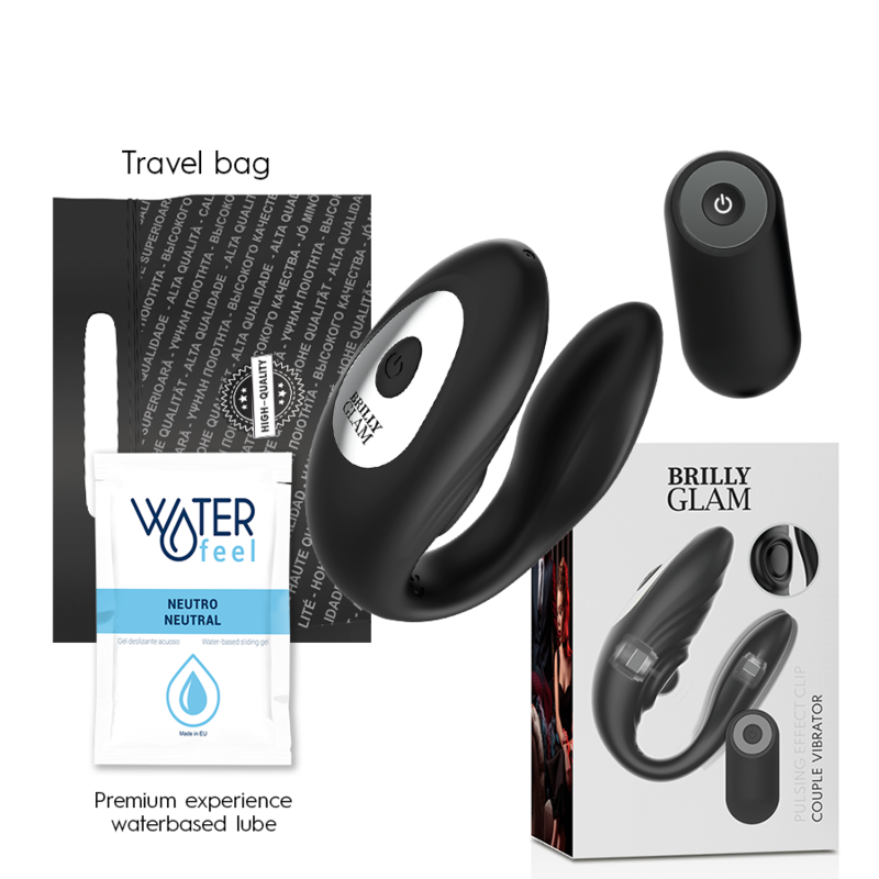 BRILLY GLAM - ESTIMULADOR PARA CASAIS COM PULSAÇÃO E VIBRAÇÃO COM CONTROLO REMOTO
