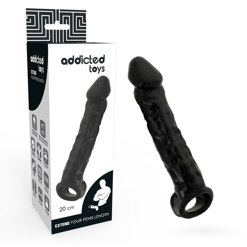 ADDICTED TOYS - EXTENSOR PARA PÊNIS PRETO