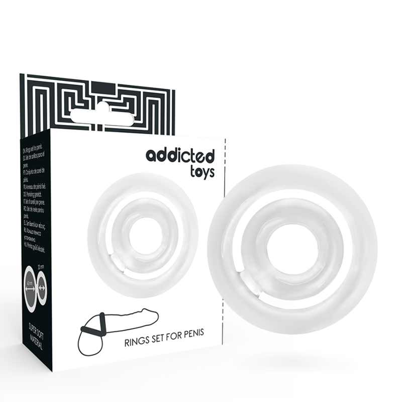 ADDICTED TOYS - POTENZ SET ANÉIS PARA PÊNIS TRANSPARENTE