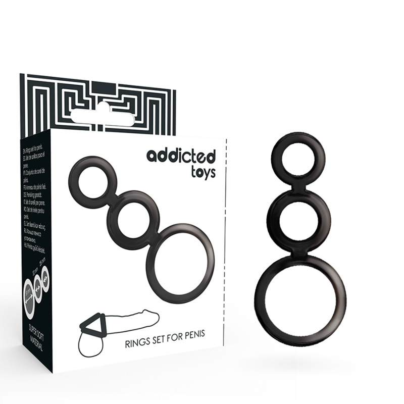 Addicted Toys - Conjunto De Anéis - Para Pênis - Fumado