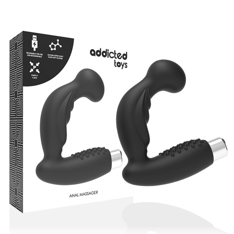 ADDICTED TOYS - RECHARGEABLE PROSTATE VIBRATOR MODEL 3 BLACK