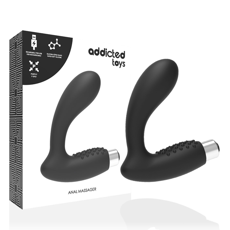 Addicted Toys -Vibrador Prosttico Vibrador Recarregvel - Modelo 5 - Preto