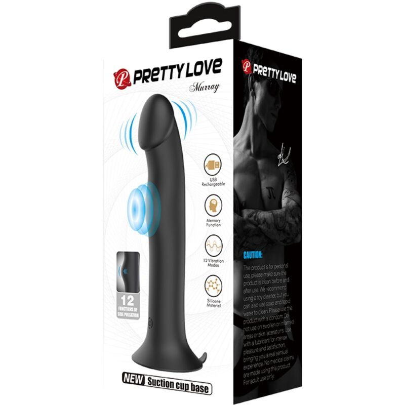 PRETTY LOVE - MURRAY VIBRADOR COM ONDAS ESTIMULADORAS DE CLITÓRIS PRETO