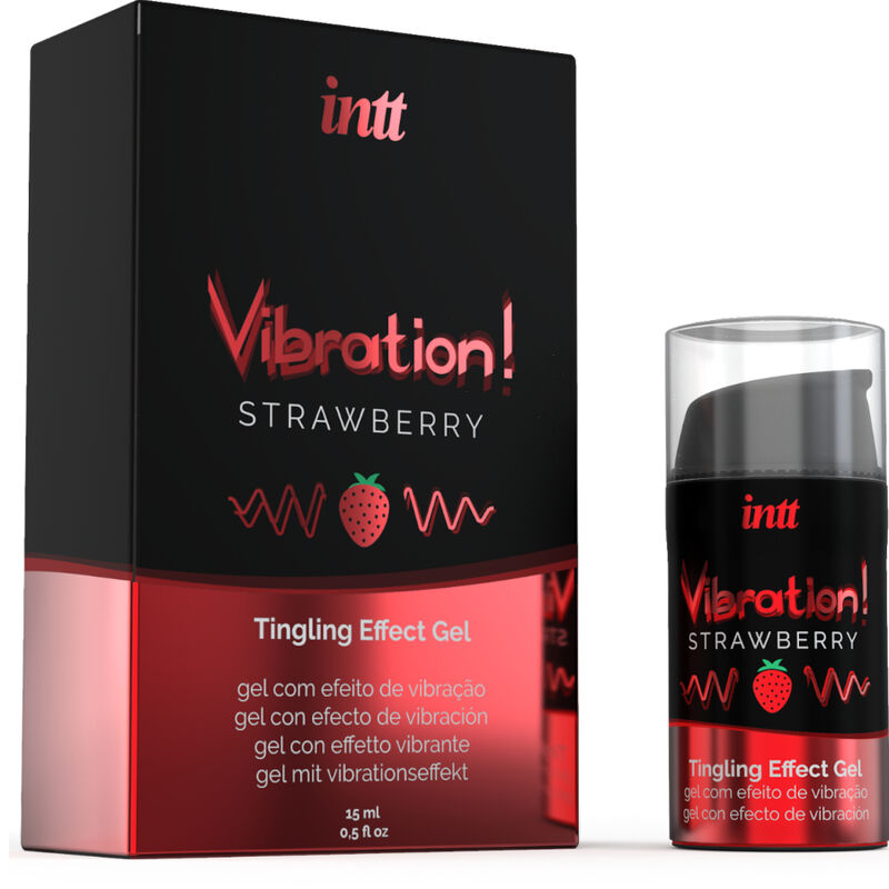 INTT - POTENTE ESTIMULANTE ÍNTIMO GEL VIBRADOR LÍQUIDO MORANGO 15 ML