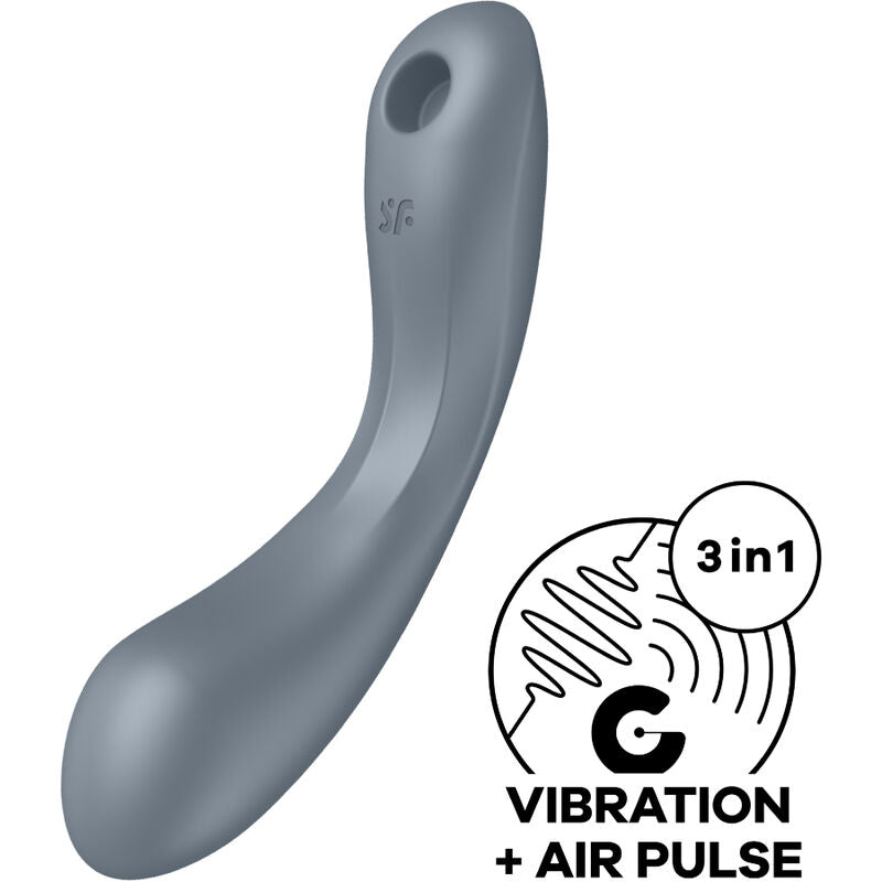 SATISFYER - CURVE TRINITY 1 AIR PULSE VIBRATION RED