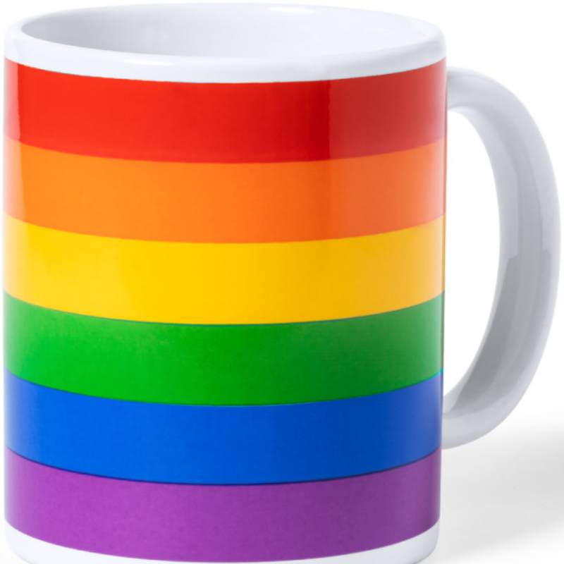 PRIDE - CANECA COM A BANDEIRA LGBT EM CAIXA INDIVIDUAL