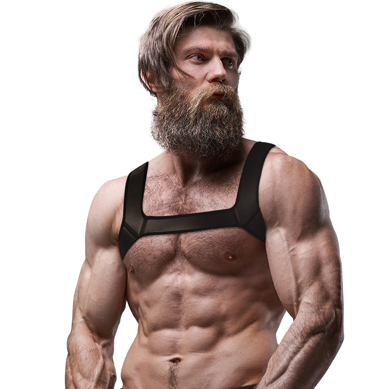 FETISH SUBMISSIVE ATTITUDE - ARNÊS NEOPRENO PEITO HOMEM TAMANHO L
