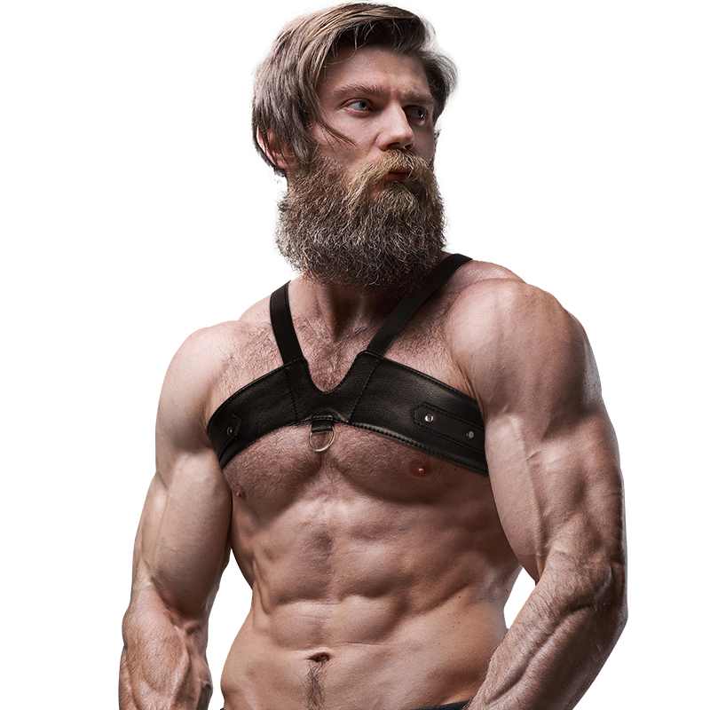 FETISH SUBMISSIVE ATTITUDE - ARNÊS ECOPIEL BRIGADE PEITO HOMEM
