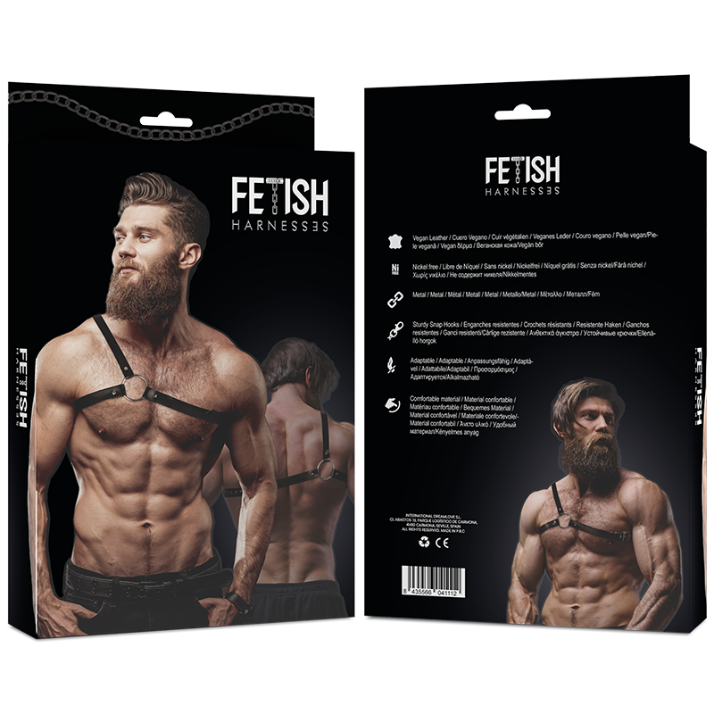 FETISH SUBMISSIVE - ATTITUDE ARNÊS ECOPIEL OMBRO CRUZADO HOMEM