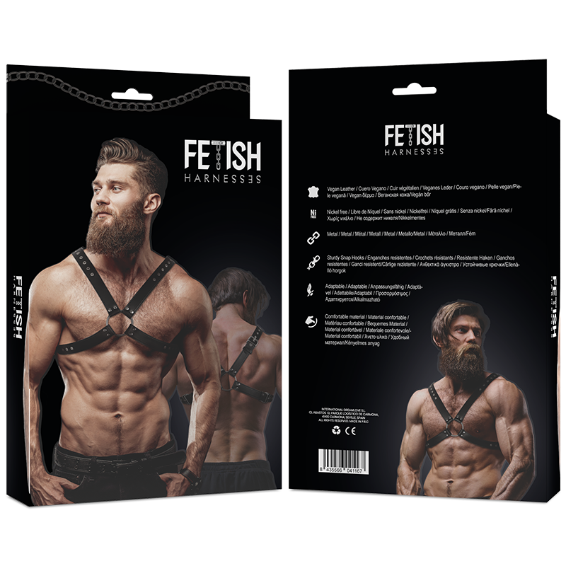 FETISH SUBMISSIVE ATTITUDE - ARNÊS ECOPIEL PEITO CRUZADO HOMEM