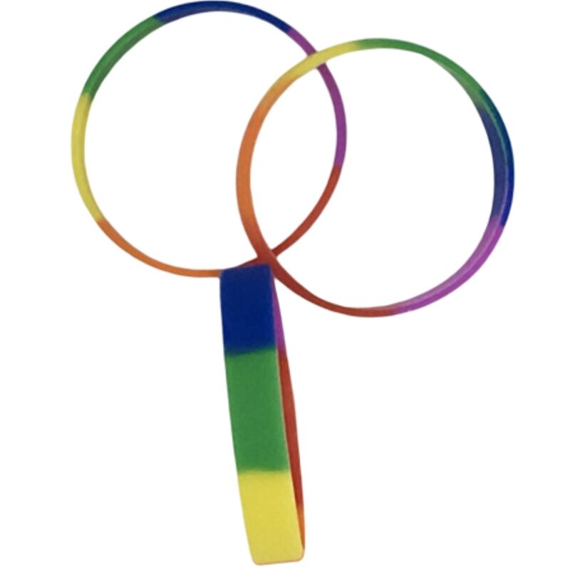 PRIDE - PULSEIRA EM SILICONE BANDEIRA LGBT
