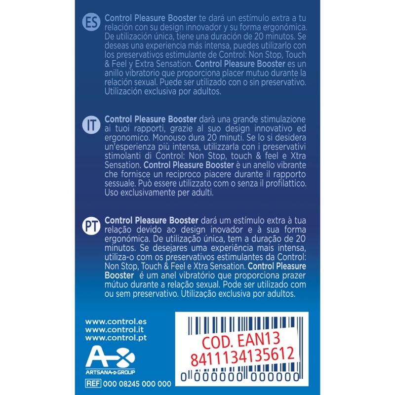 CONTROL - ANEL VIBRADOR PLEASURE BOOSTER