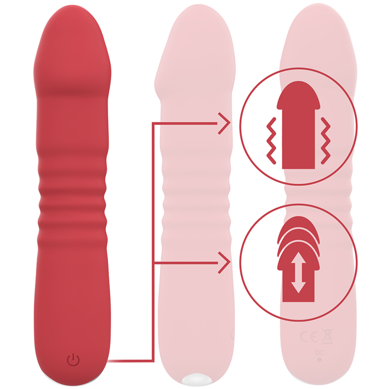 INTENSE - JUNI UP & DOWN 10 VIBRAÇÕES VERMELHO
