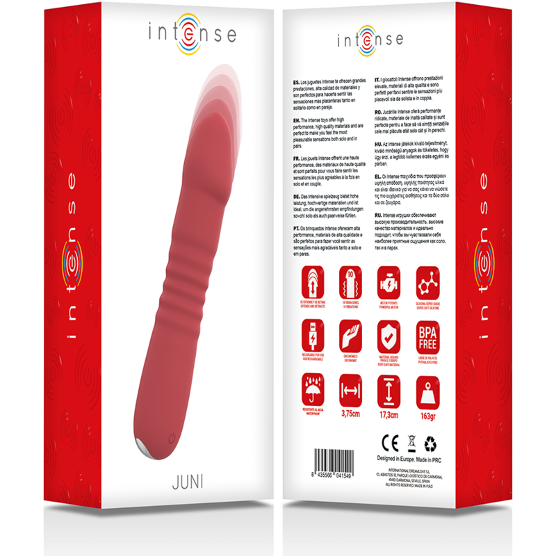INTENSE - JUNI UP & DOWN 10 VIBRAÇÕES VERMELHO