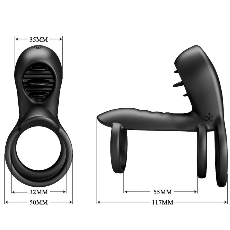 PRETTY LOVE - JAMMY CAPA PENIANA 12 VIBRAÇÕES COM LÍNGUA RECARGÁVEL EM SILICONE