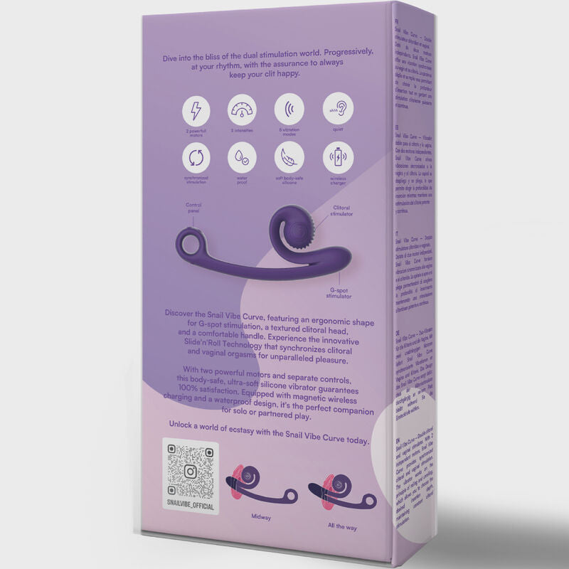 SNAIL VIBE - VIBRADOR CURVE LARANJA