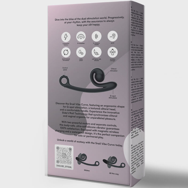 SNAIL VIBE - CURVE VIBRADOR PRETO