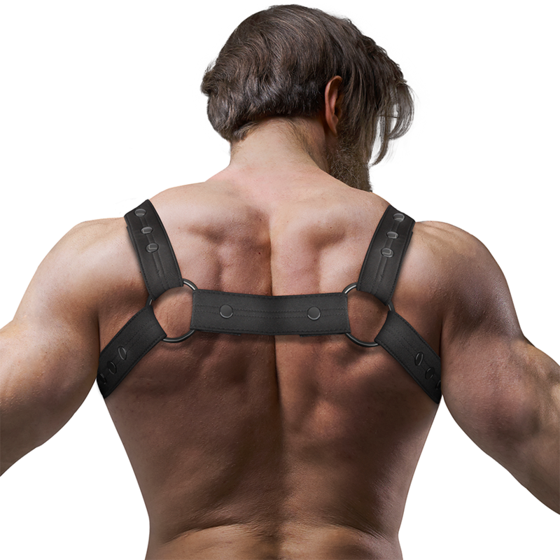 FETISH SUBMISSIVE ATTITUDE – ARNÊS DESPORTIVO DE PEITO EM NEOPRENE AJUSTÁVEL HOMEM