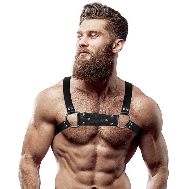 FETISH SUBMISSIVE ATTITUDE – ARNÊS BULLDOG DE PEITO EM ECOPIEL TAMANHO M/L