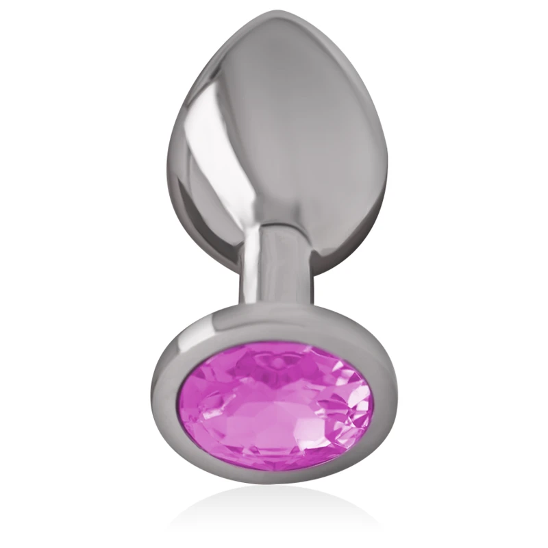 PLUG ANAL METAL ALUMÍNIO COM CRISTAL - Sex Shop Sexy